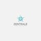 Zentrale logo design with arrow like star