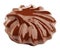 A zephyr in chocolate isolated on a white background