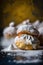 Zeppole donat. Italian donuts with filling. Generative AI