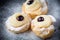 Zeppole, italian pastry from Puglia, South Italy