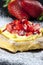 Zeppole with strawberry- tipical italian pastry