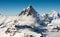 Zermatt Matterhorn and glacier view mountain winter snow landscape clouds