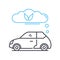 zero emission line icon, outline symbol, vector illustration, concept sign