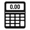 Zero finance calculator icon, simple style