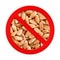 Zero or no wheat icon or do not use wheat badge.