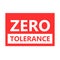 Zero tolerance red sign design