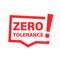 Zero tolerance sign icon. Clipart image