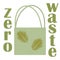 Zero waste bag, great design for any purposes. Recycling illustration. Isolated vector illustration. Save earth ecology