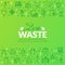 Zero waste banner with place for text. Vector