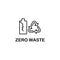 Zero waste campaign logo design, outlined style