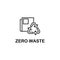 Zero waste campaign logo design, outlined style