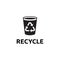 Zero waste campaign logo design. Reduce, reuse, recycle