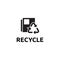 Zero waste campaign logo design. Reduce, reuse, recycle
