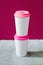 Zero waste concept Stylish reusable bamboo eco coffee cup