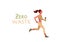 Zero waste or ecology concept with running girl