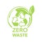 Zero waste emblem - reusable technology logo