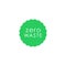 Zero waste green circle with wavy edge vector icon. Eco label, green emblem. Stock .