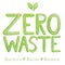 Zero waste green phrase. Watercolor hand drawn illustration isolated on white background. Ecological design Recycle