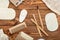 Zero waste home product. Bamboo toothbrushes, soap, Cotton Swabs Wooden Sticks,loofah washcloths on wooden background.Natural bath