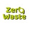 Zero waste lettering text sign or logo. Waste management concept. Reduce, reuse, recycle and refuse. Eco lifestyle