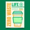 Zero Waste Life Promotional Flyer Banner Vector