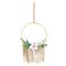 Zero waste round macrame wall hanger with fringe