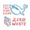 ZERO WASTE AND WHALE Eco Problem Vector Illustration Set