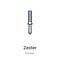 Zester outline vector icon. Thin line black zester icon, flat vector simple element illustration from editable kitchen concept