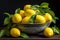 Zesty Bowl fresh lemons. Generate Ai