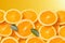 Zesty delight Orange on sunny backdrop, abundant freshness, copy space