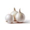 Zesty white onions isolated on white background, AI generative