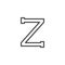 Zeta letter outline icon