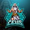 Zeus  esport logo mascot design.