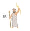 Zeus, the Father of Gods and men, ancient Greek god of sky. Mythology. Flat vector illustration. Isolated on white