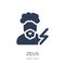 Zeus icon. Trendy flat vector Zeus icon on white background from