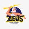 Zeus logo. character design of Zeus - vector
