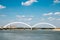 Zezelj bridge on Danube river in Novi Sad, Serbia