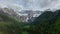 Zgornje Jezersko valley in Slovenia aerial view