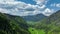 Zgornje Jezersko valley in Slovenia aerial view