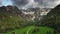 Zgornje Jezersko valley in Slovenia aerial view