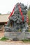 Zhang Fei Statue at Cuiyun Corridor Scenic Area. Cuiyun Corridor is a section of the Ancient Shu Path in Guangyuan, Sichuan, China