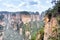 Zhangjiajie Forest Park. Pillar mountains rising from the canyon. Wulingyuan, China