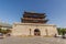 ZHANGYE, CHINA - AUGUST 23, 2018: Drum Tower in Zhangye, Gansu Province, Chi