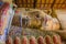 ZHANGYE, CHINA - AUGUST 23, 2018: Reclining Buddha in Giant Buddha Dafo Temple in Zhangye, Gansu Province, Chi