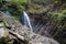 Zhenetskyi Huk waterfall in Carpathians, Gorgany mountains, western Ukraine