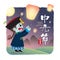 Zhong Yuan or Hungry ghost festival - Chinese zombie with sky lanterns