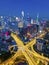 Zhongshan 1st Road Interchange in Guangzhou in the evening