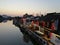 Zhujiajiao old town nearly sunset and river reflection snapshot