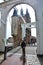 Zierikzee, Zeeland, the Netherlands, August 18th 2018 - People walk across the drawbridge near Zuiderhaven