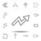 zig zag arrow icon. Thin line icons set for website design and development, app development. Premium icon